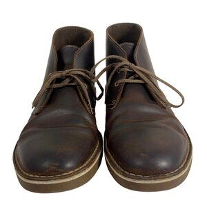 Clarks Collection Mens Brown Leather Chukka Desert Lace Up Boots SZ 10 M US